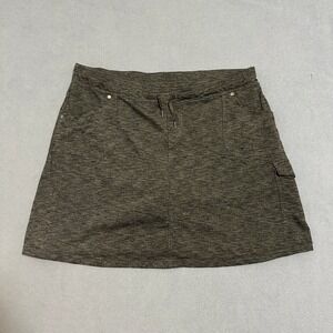 KUHL Dark Heathered Cargo Pocket Athletic Skirt Casual Grey Womens Size XL